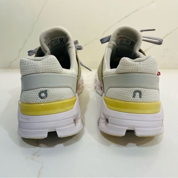 On Cloudswift Limelight Running Shoes - White and Yellow - Picture 4 of 10
